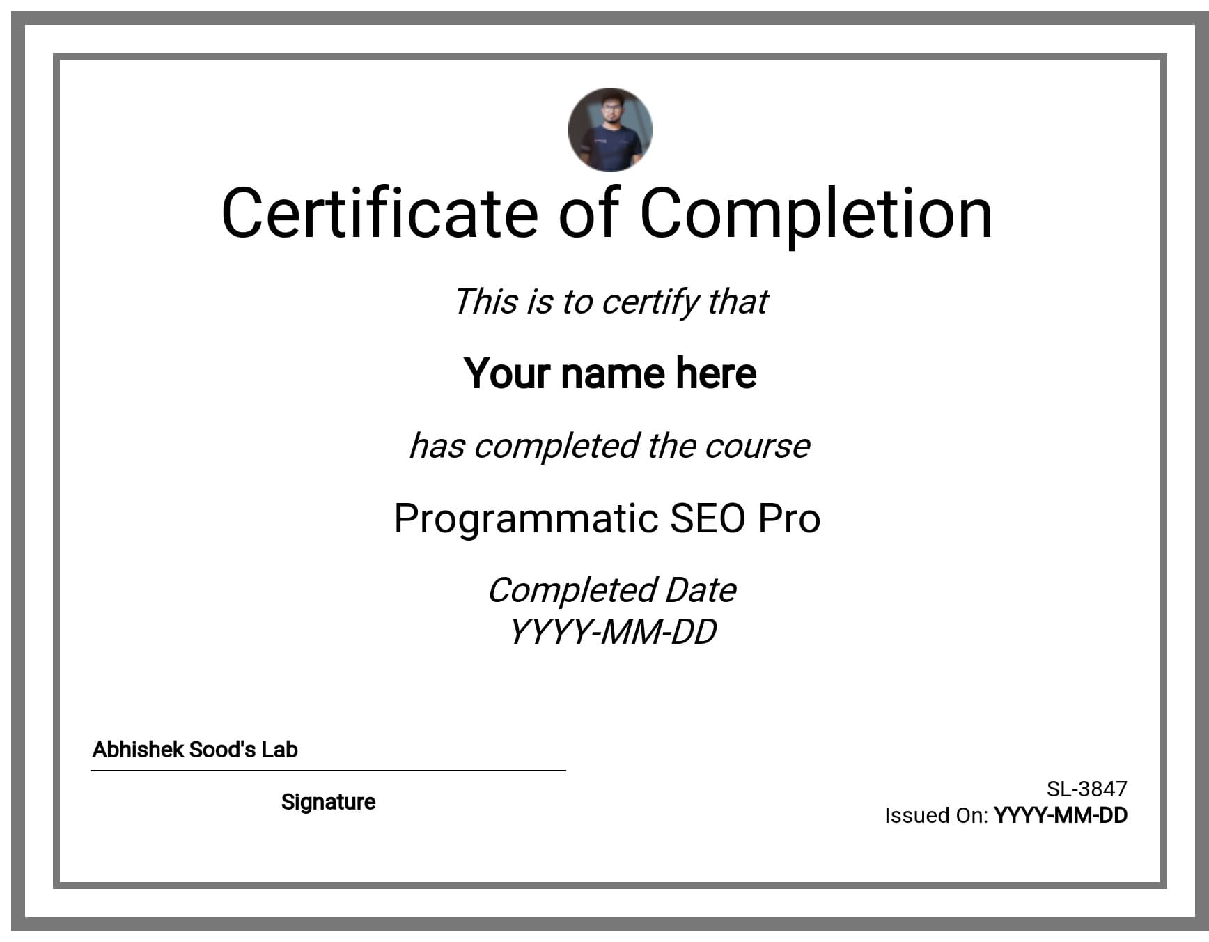 Course Certificate